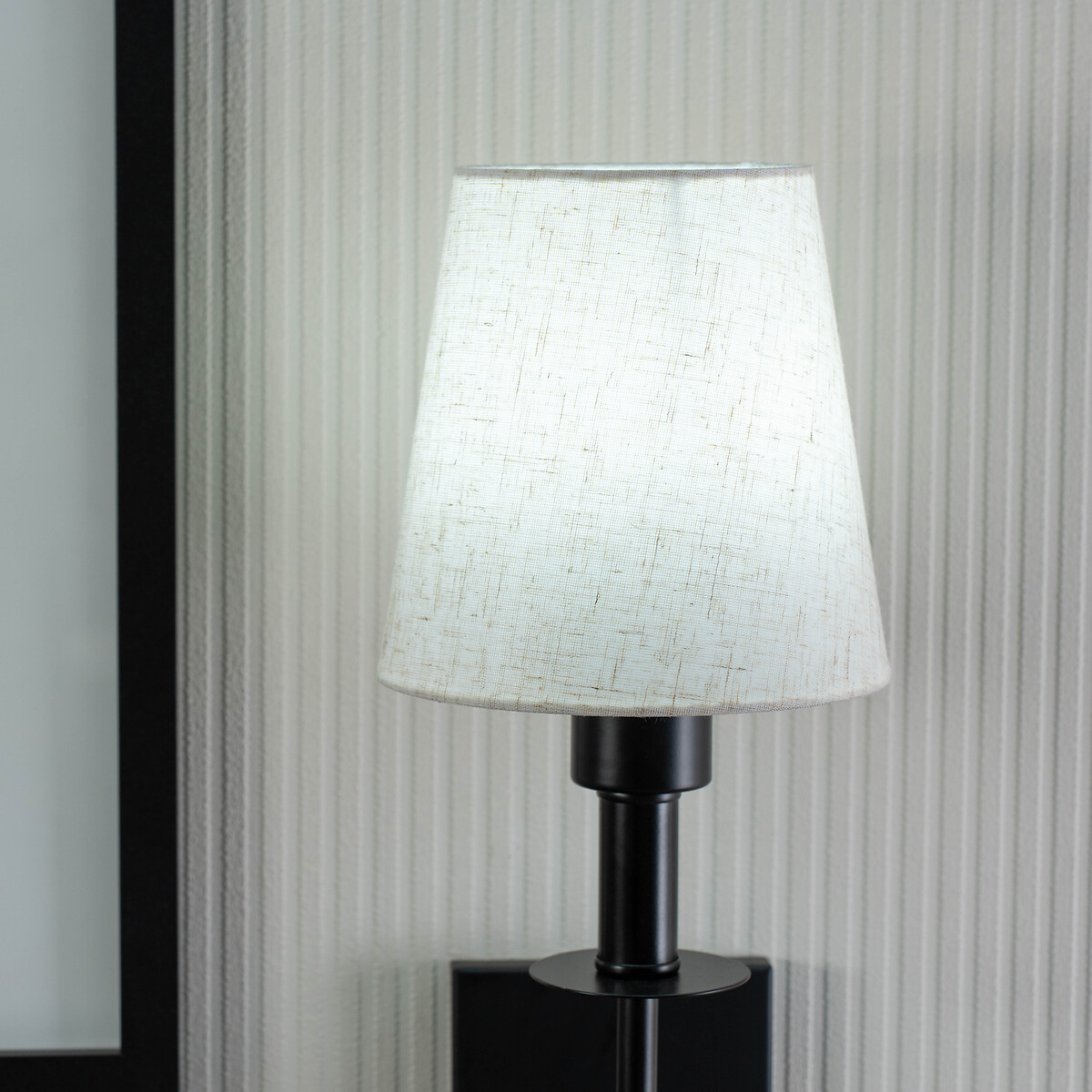 Kasey Rechargeable Easy Fit Wall Light with Shade in Black black, SO'HOME