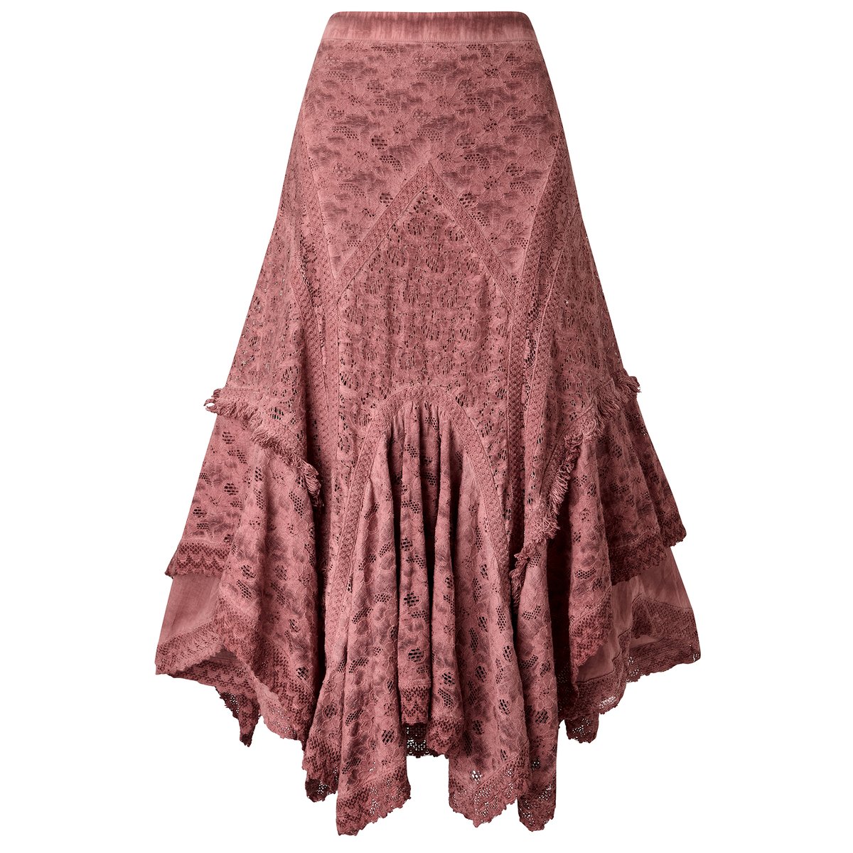 Jupe Longue en Dentelle Premium Boutique rose, JOE BROWNS