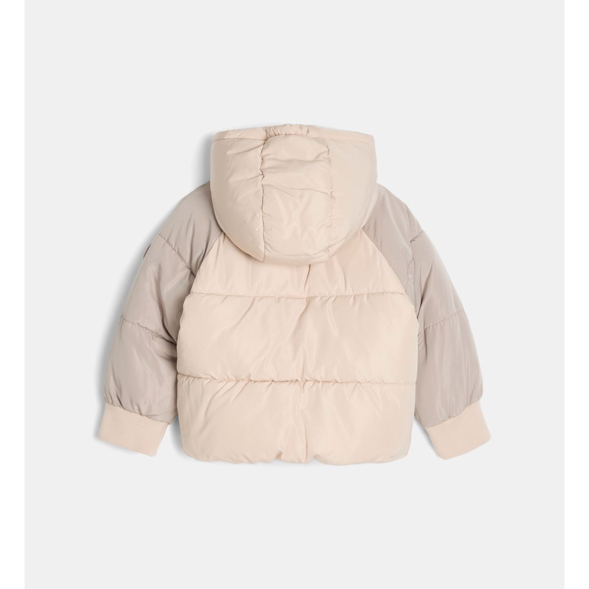 Doudoune à capuche tizio beige et vert, CADET ROUSSELLE