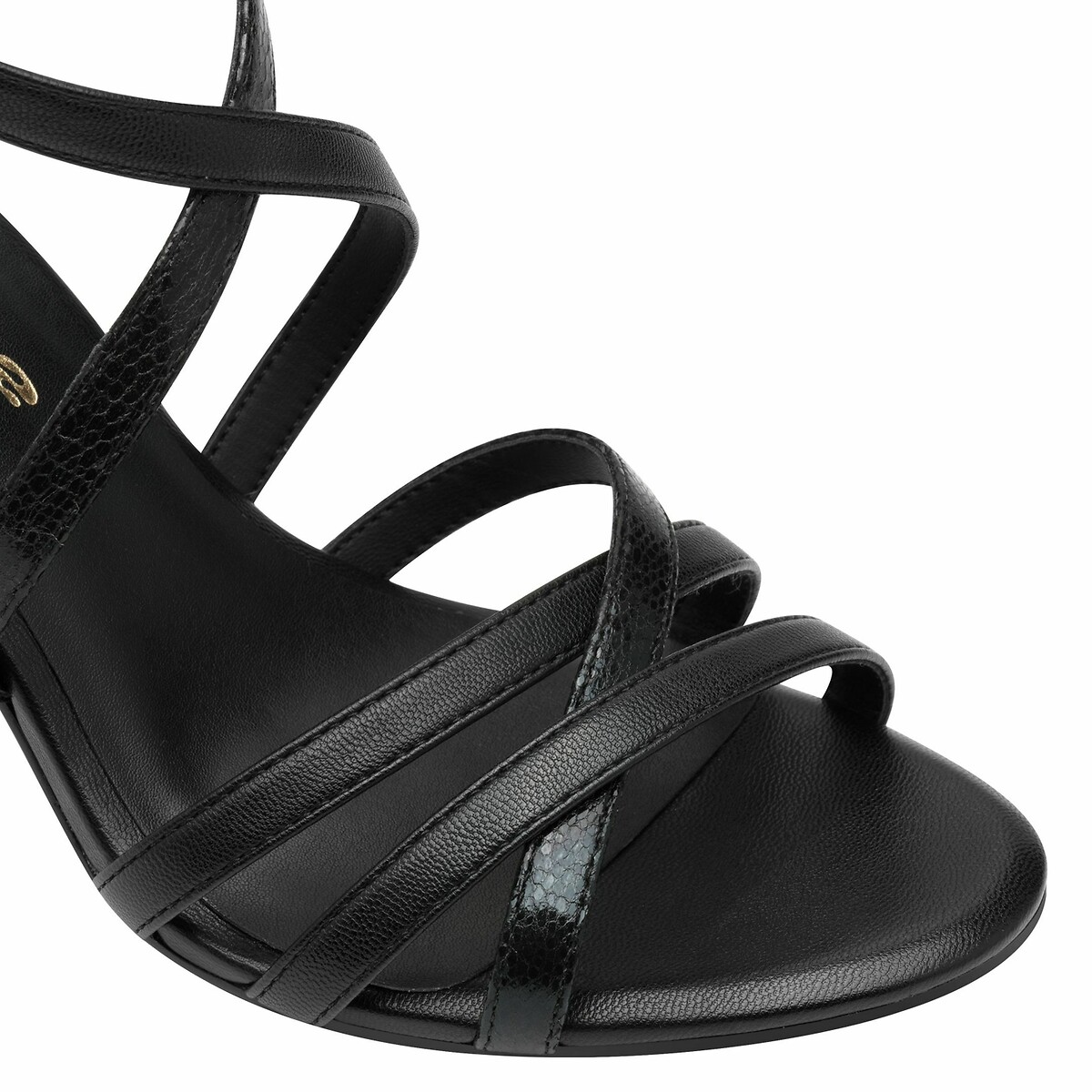 Sandals with Heel and Square Toe black, TAMARIS