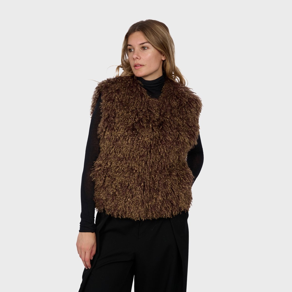 Gilet sans manches à coupe classique BETH bronze, OAKWOOD