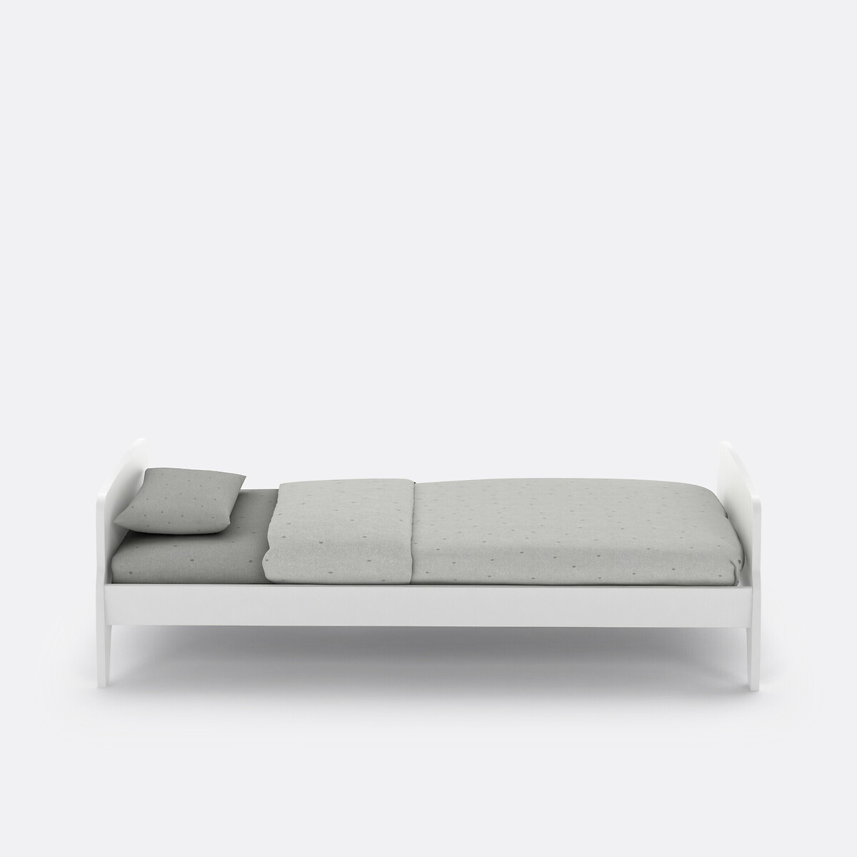 Bed met retro vintage stijl, 1 persoon, Adil wit, LA REDOUTE INTERIEURS