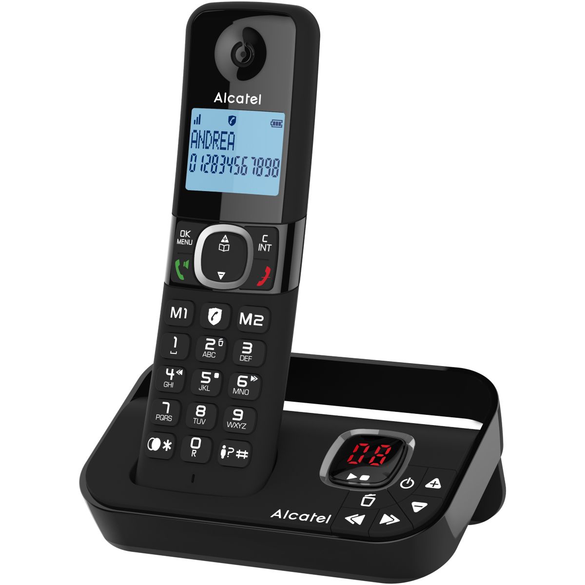 Téléphone sans fil F860 Voice Duo Noir couleur unique, ALCATEL