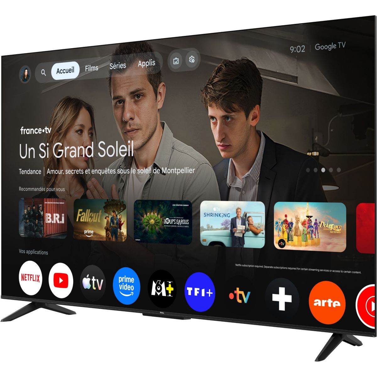 TV LED 55P6L (2026) 55" (140 cm) couleur unique, TCL