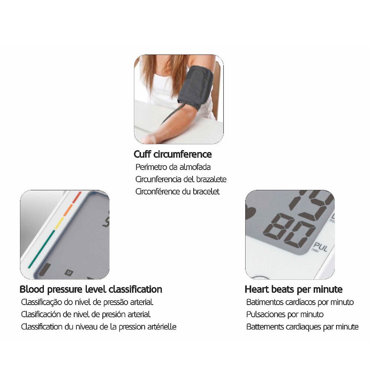 Medidor de tensão arterial Digi Heart , HAEGER branco, HAEGER