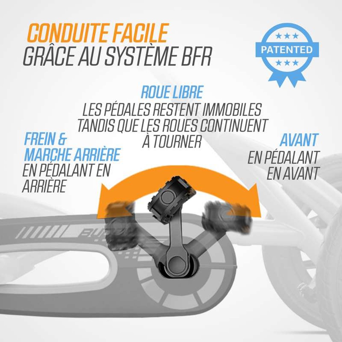 Kart à Pédales pour Enfants, 3+ Ans, Buddy B-Orange orange, BERG TOYS