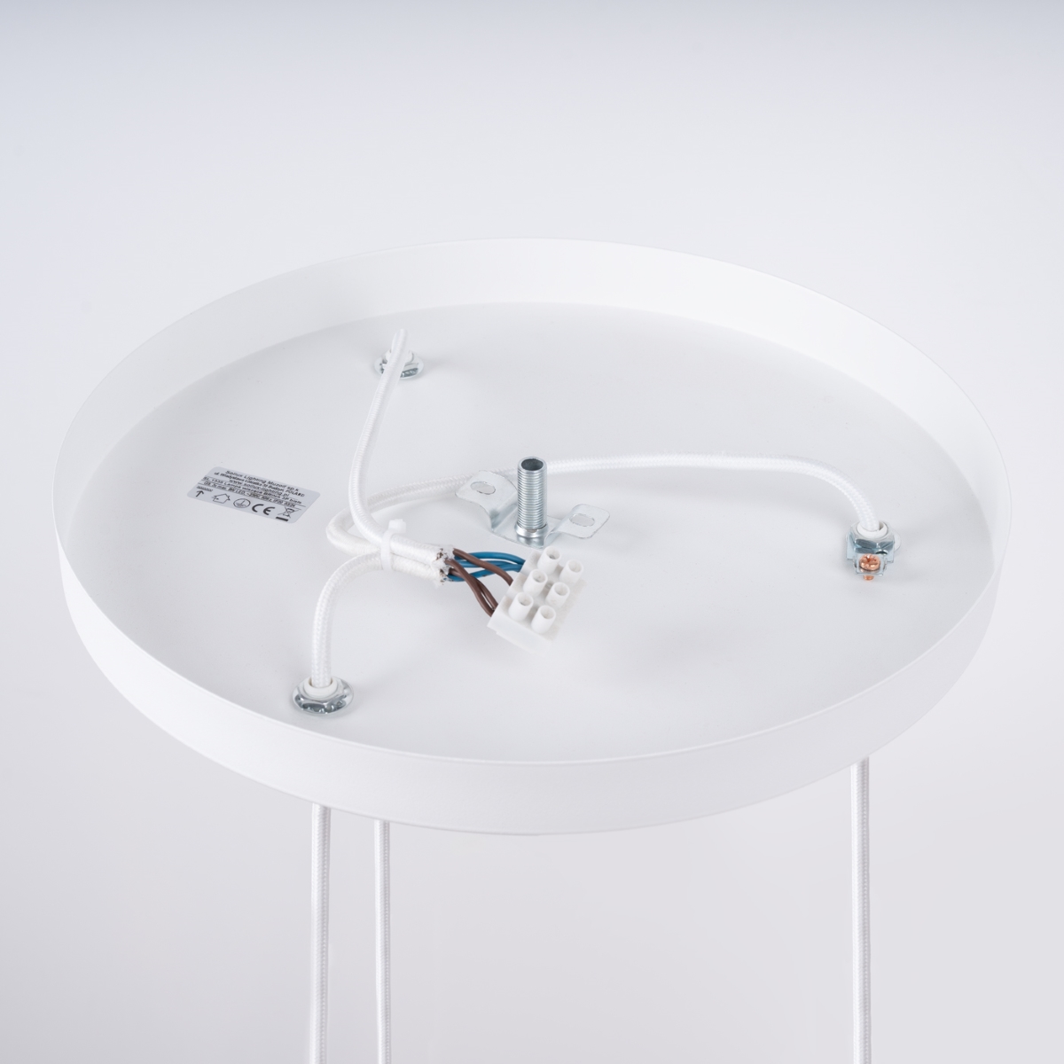 Lustre Acier Blanc G9 3 Brina blanc, EDEN