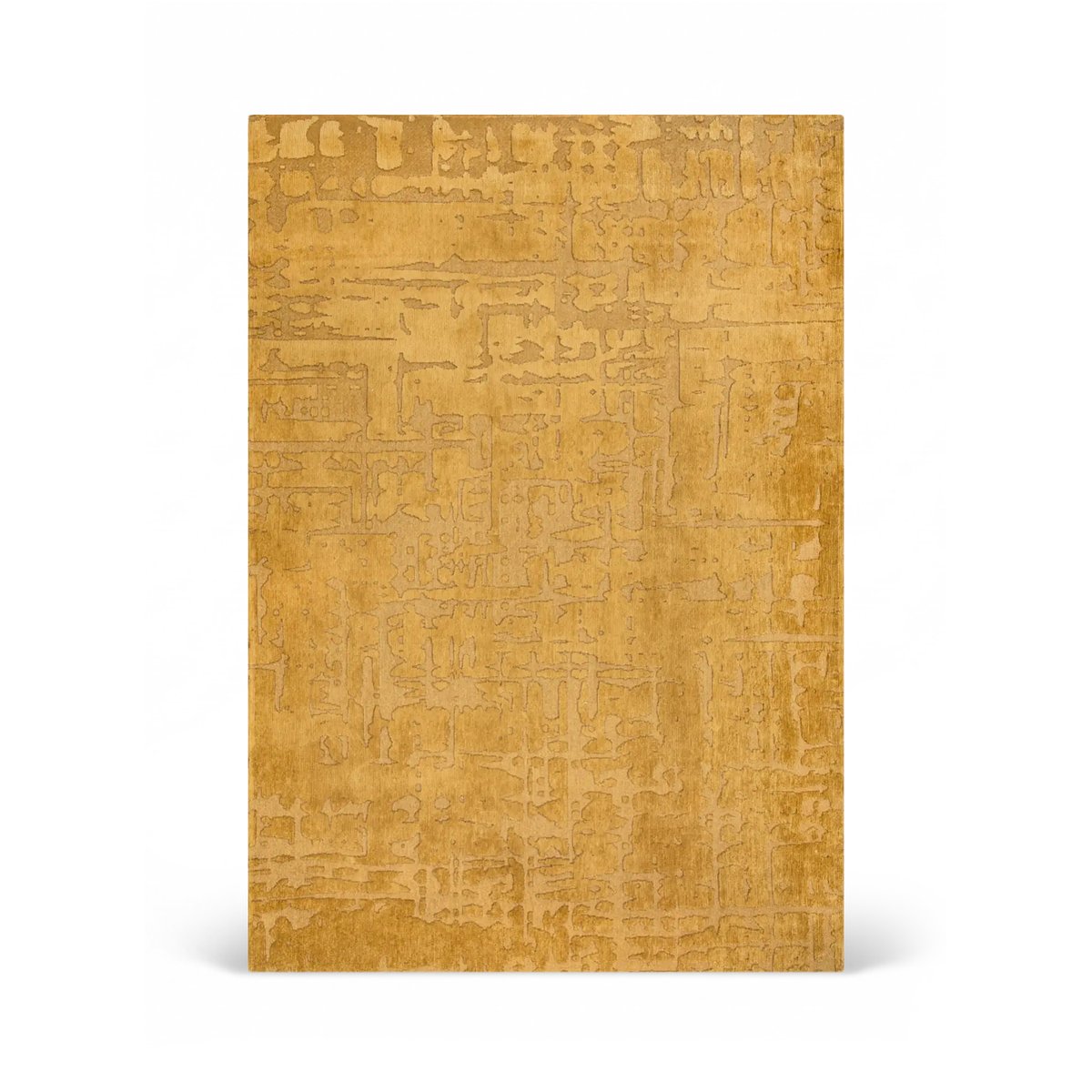 Tapis jaune tissé plat moderne BAOBAB - Louis de Poortere jaune, NOVATREND