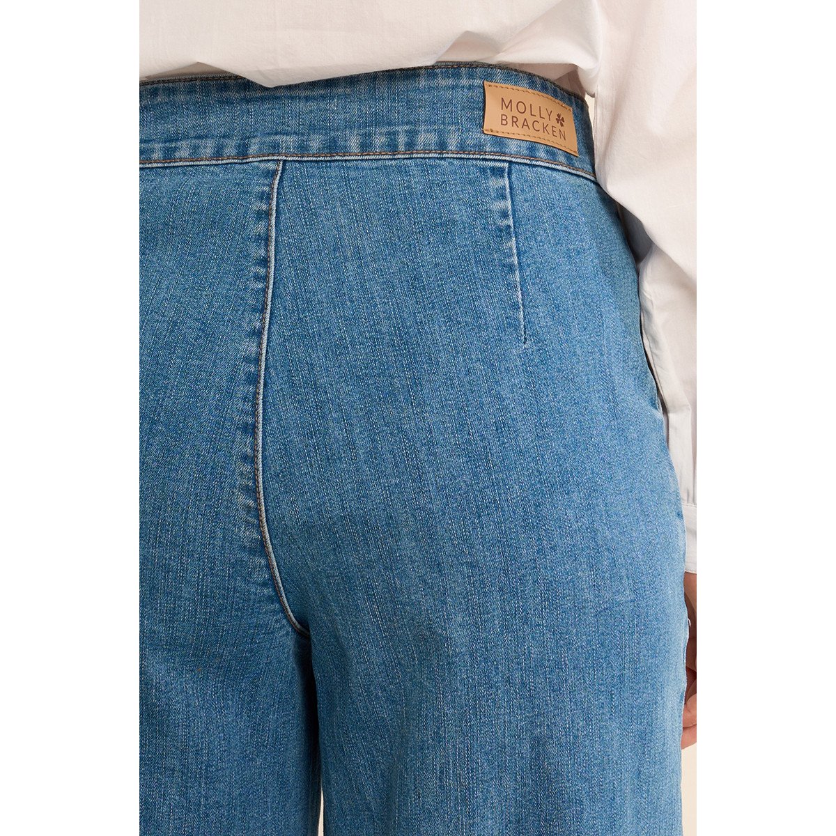 Jean large light blue denim, MOLLY BRACKEN