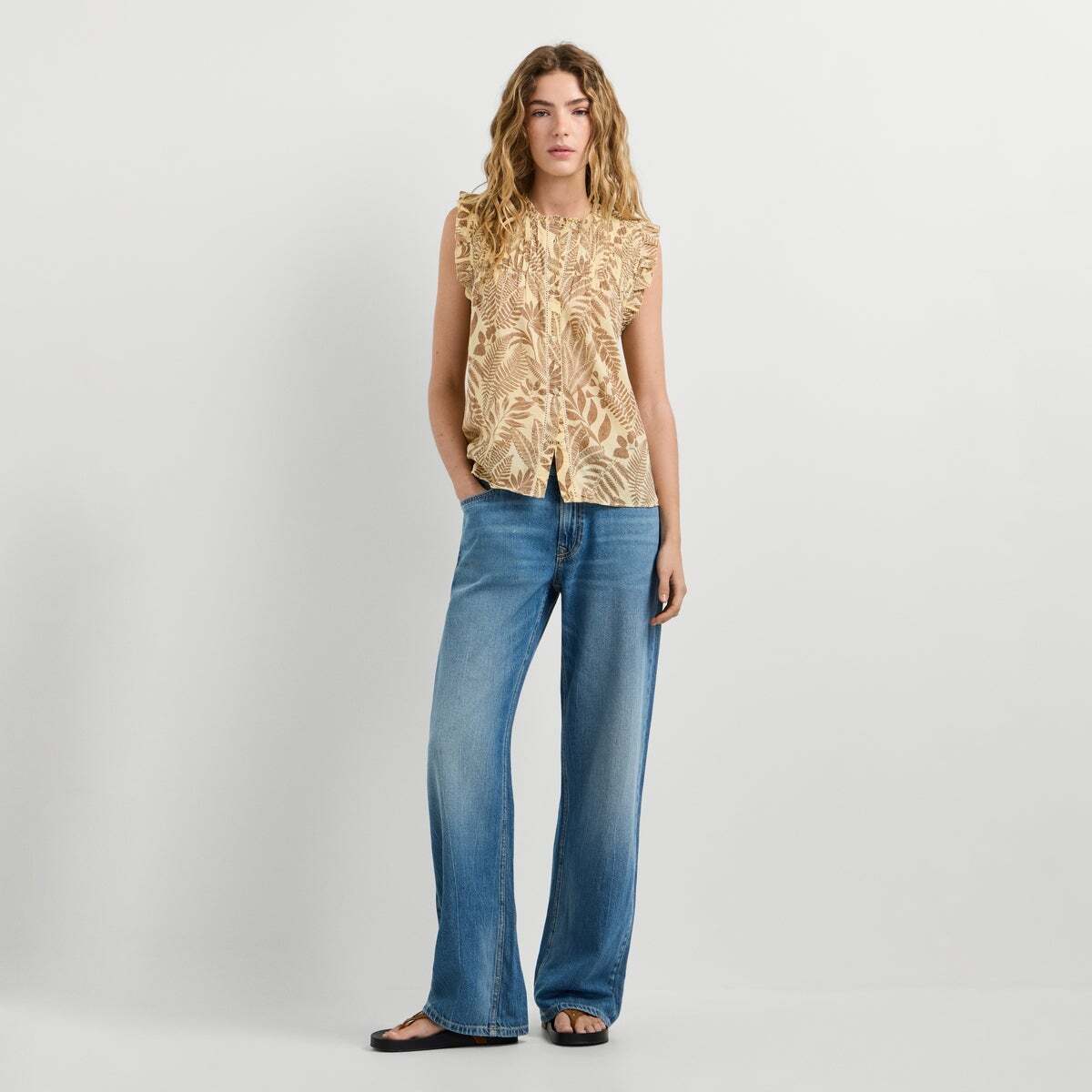 Blouse À Imprimé Floral brun brun, PEPE JEANS