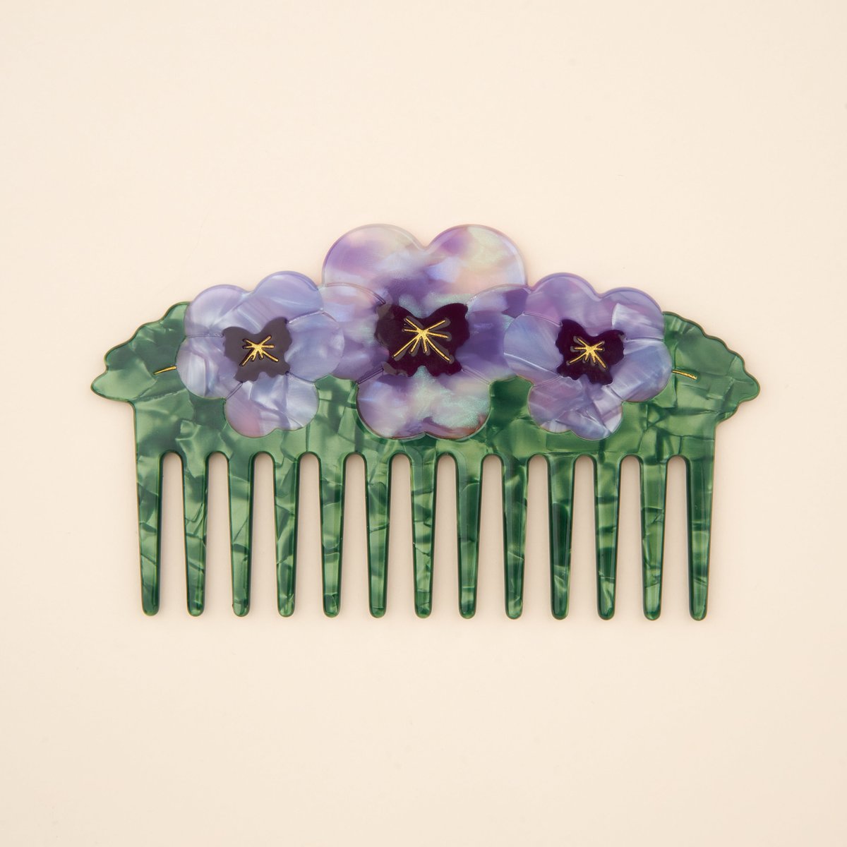 Peigne PENSEE violet, COUCOU SUZETTE