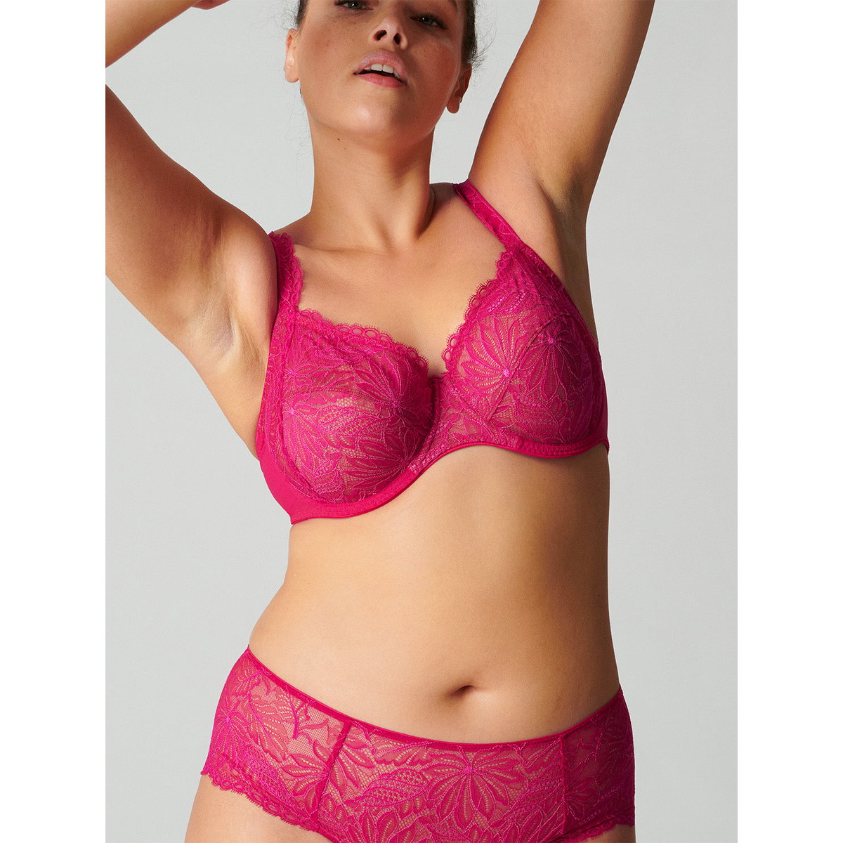 Soutien-gorge avec armature decollete carre, EXOTICA rose, SIMONE PERELE