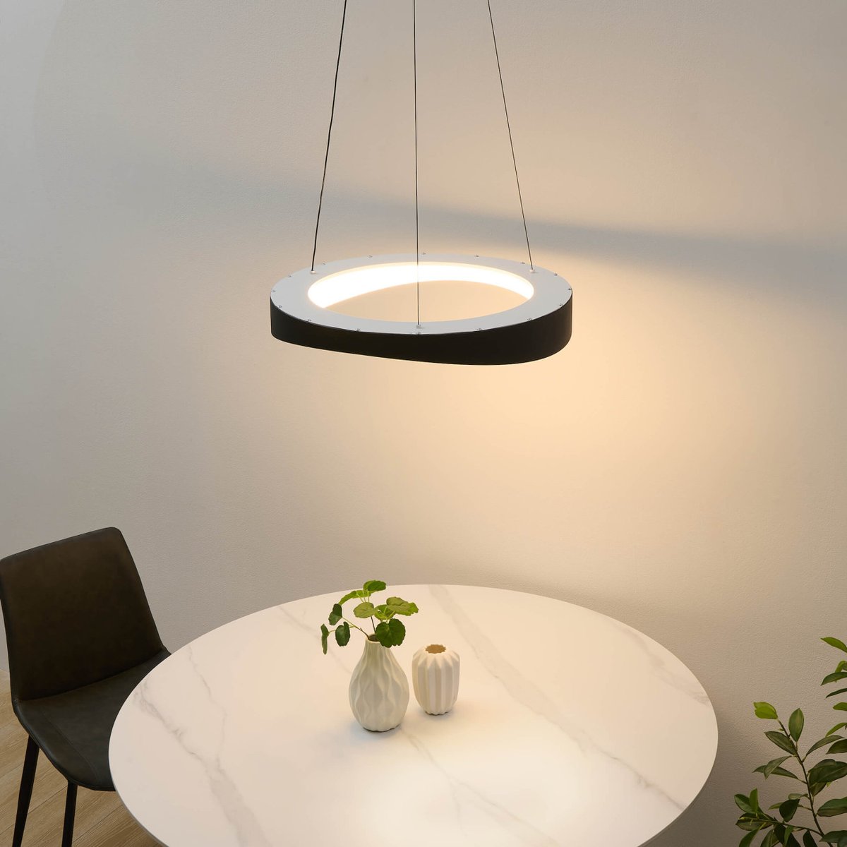 Suspension LED blanche épurée - LINISIA noir, KOSILUM