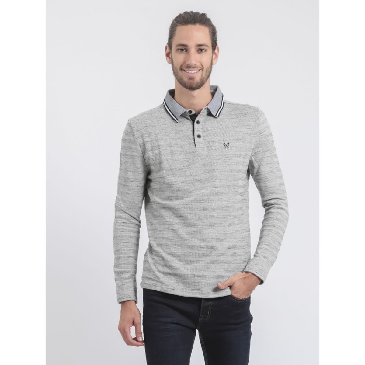 Polo Manches Longues Pur Coton Plamoto ecru, RITCHIE