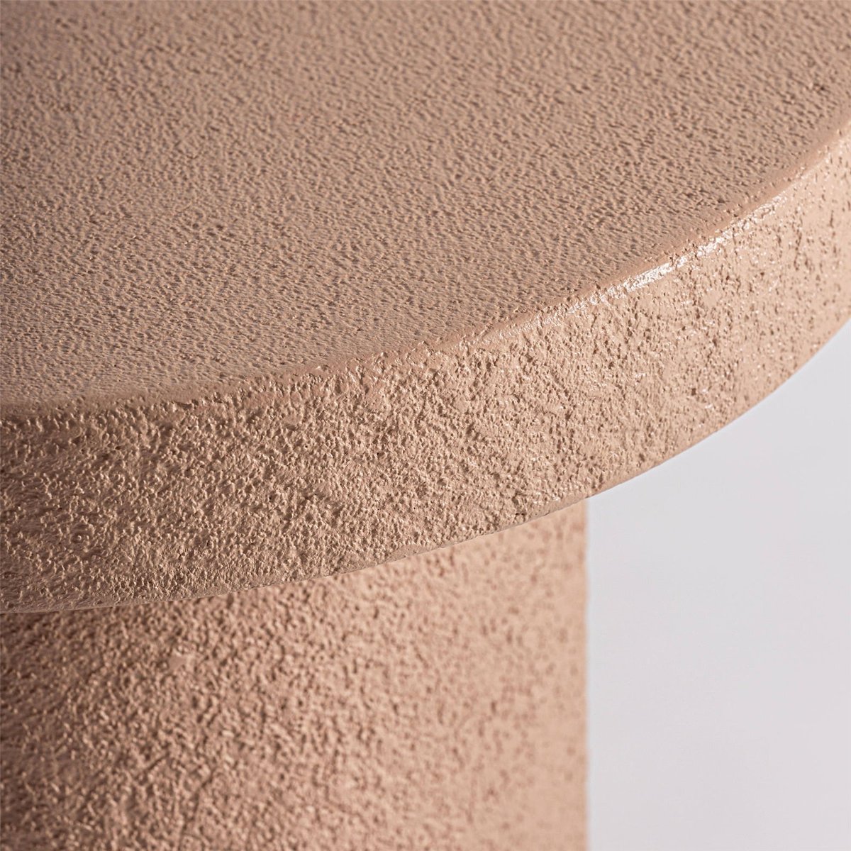 Table d'appoint ronde en béton terracotta, RECOLLECTION