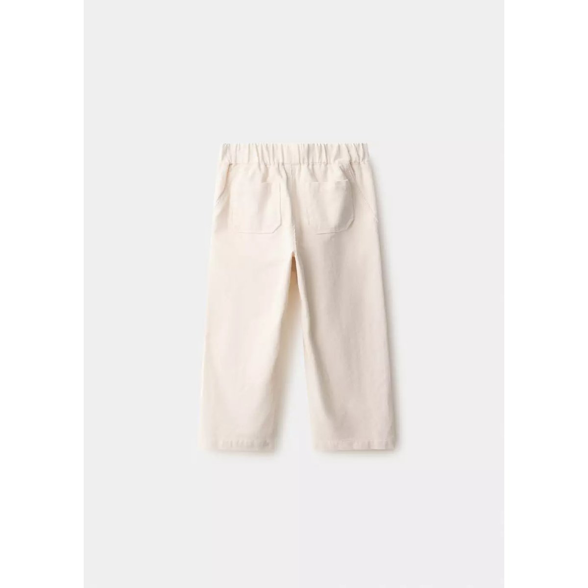 Pantalon velours côtelé à coutures blanc cassé, MANGO BABY