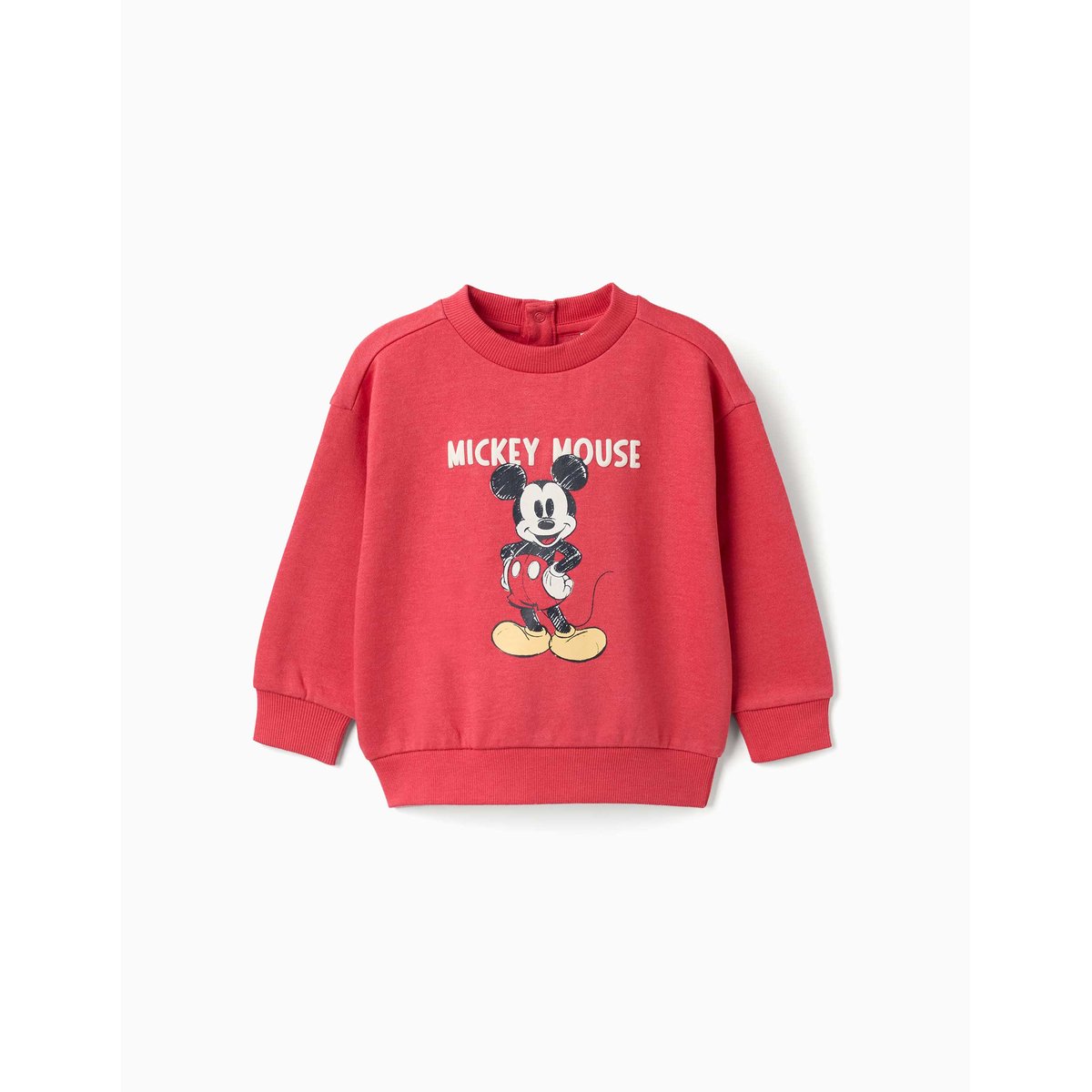 Sweat en coton peigné avec imprimé Mickey rouge, ZIPPY