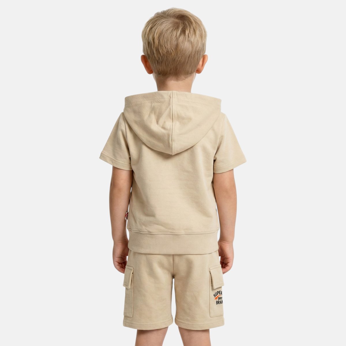 Ensemble polo zippé manches courtes et short MATCHY beige, LEE COOPER