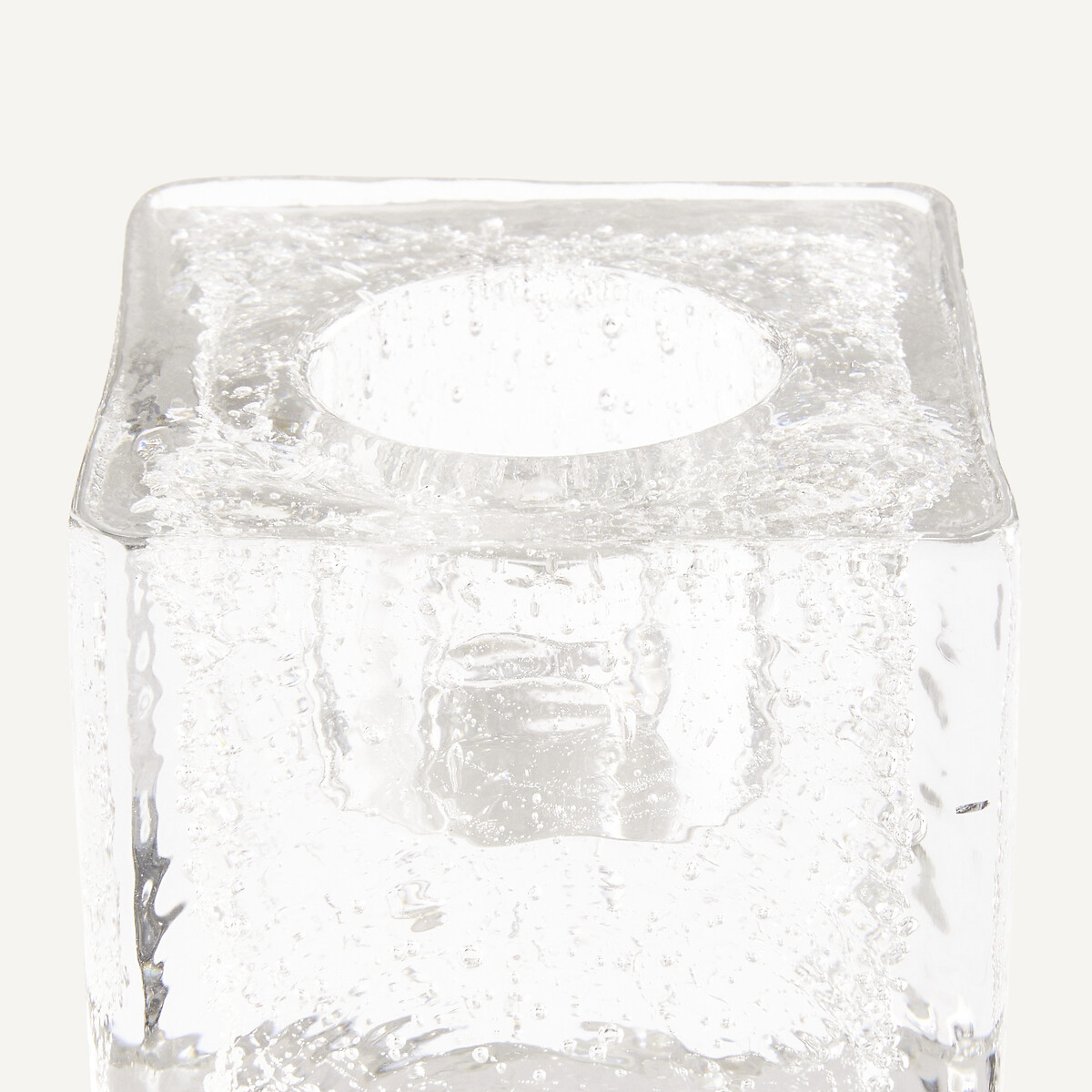 Handgeblazen glazen kandelaar, hoogte 8 cm, CASARE transparant, AM.PM