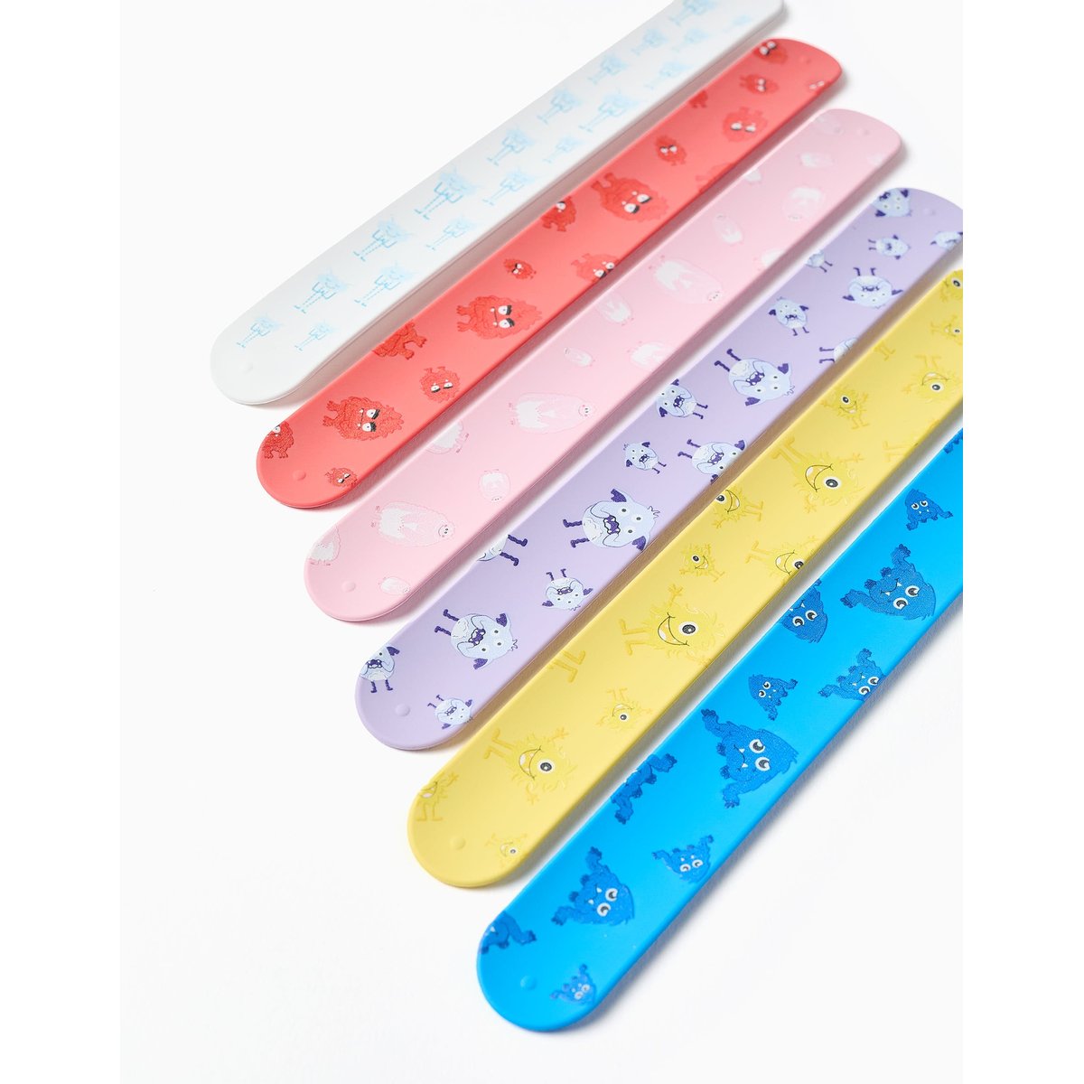Lot de 6 Bracelets Slap & Strap Émotions multicolore, ZIPPY