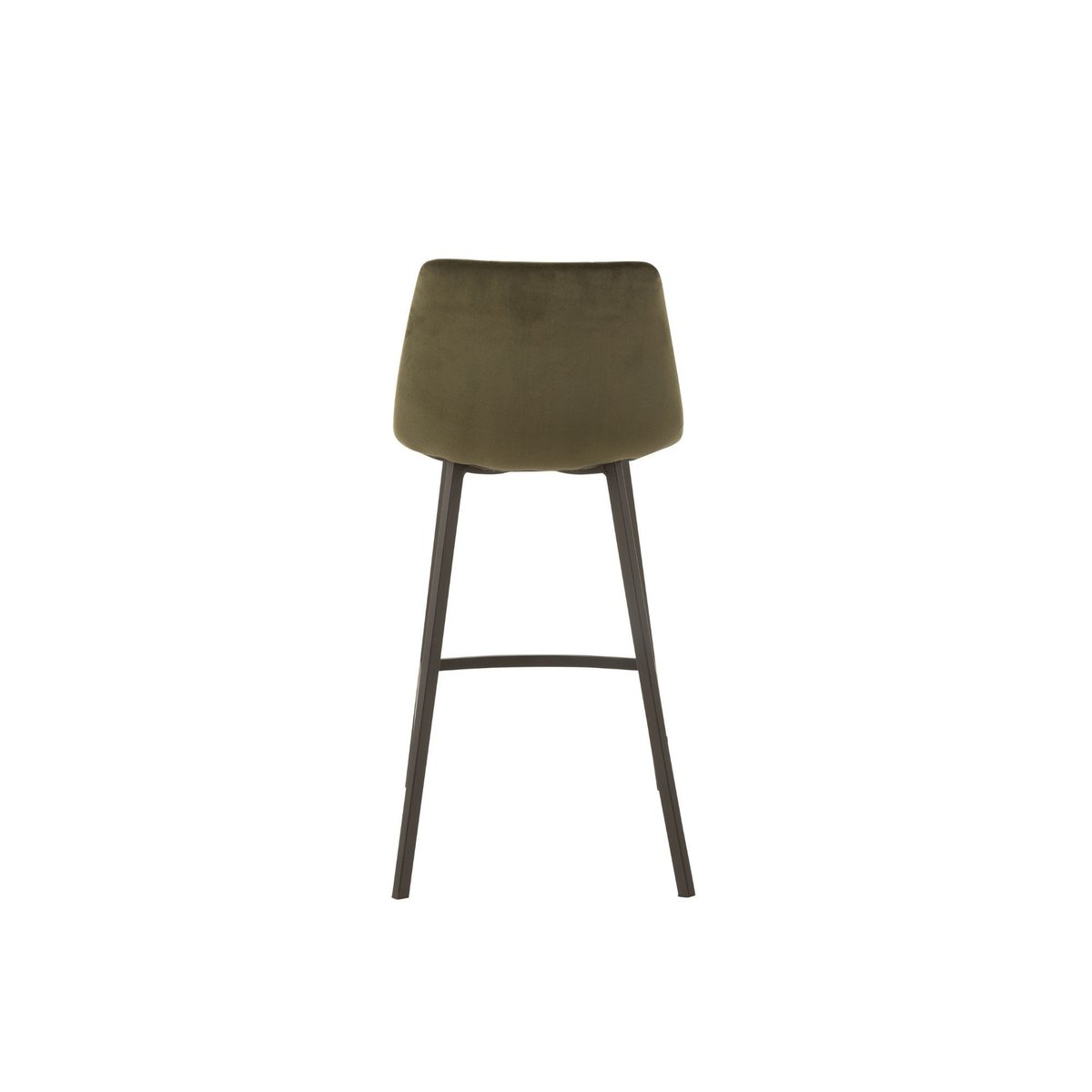 Chaises de bar en velours peau de pêche et métal (lot de 2) - OLIVIA vert foncé, HELLIN, DEPUIS 1862