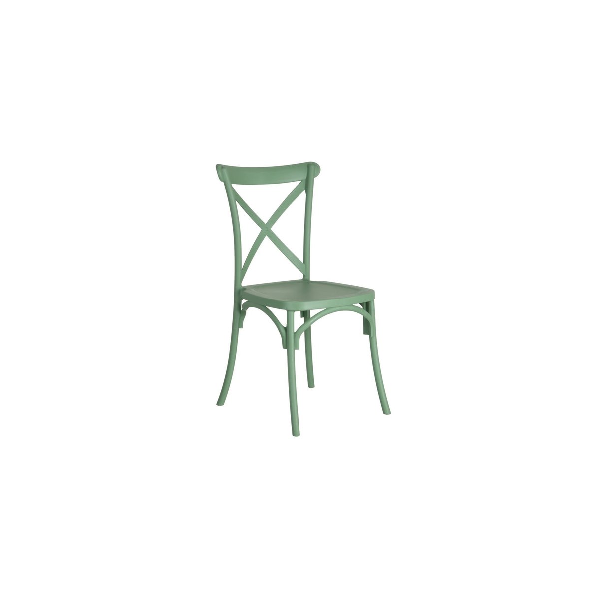 Chaise Esprit Bistrot en Polypropylène Vert vert, WADIGA