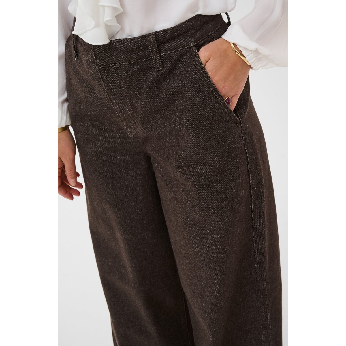 Jeans marron java, CREAM