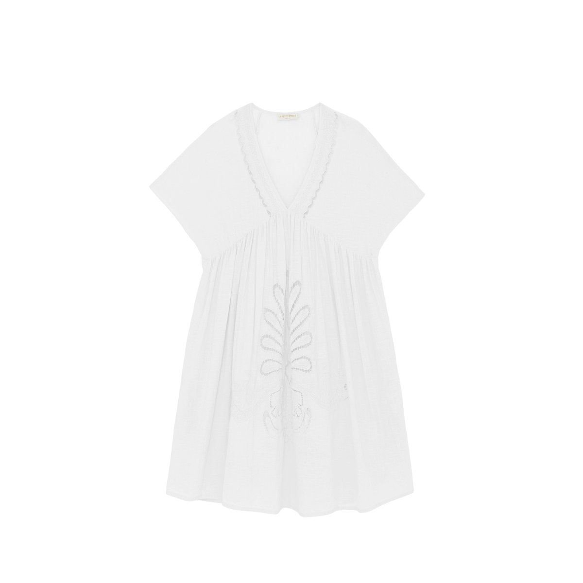 Robe courte évasée uni RUMI 10-blanc, LA PETITE ETOILE