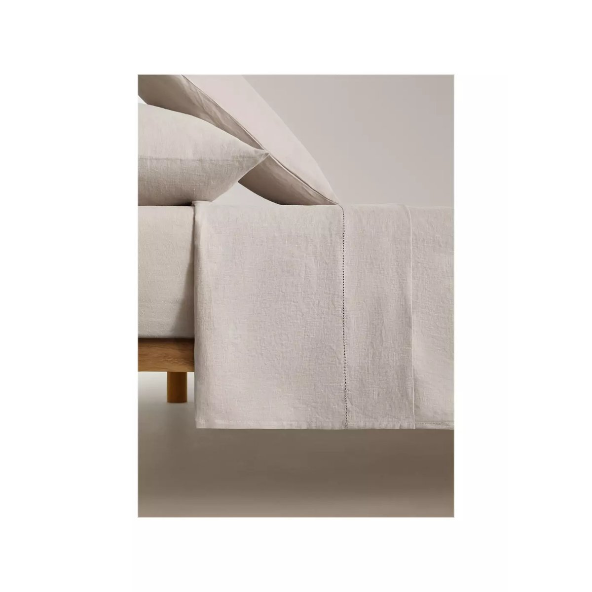 Drap plat enfant lin lavé lit 90 cm marron moyen, MANGO HOME