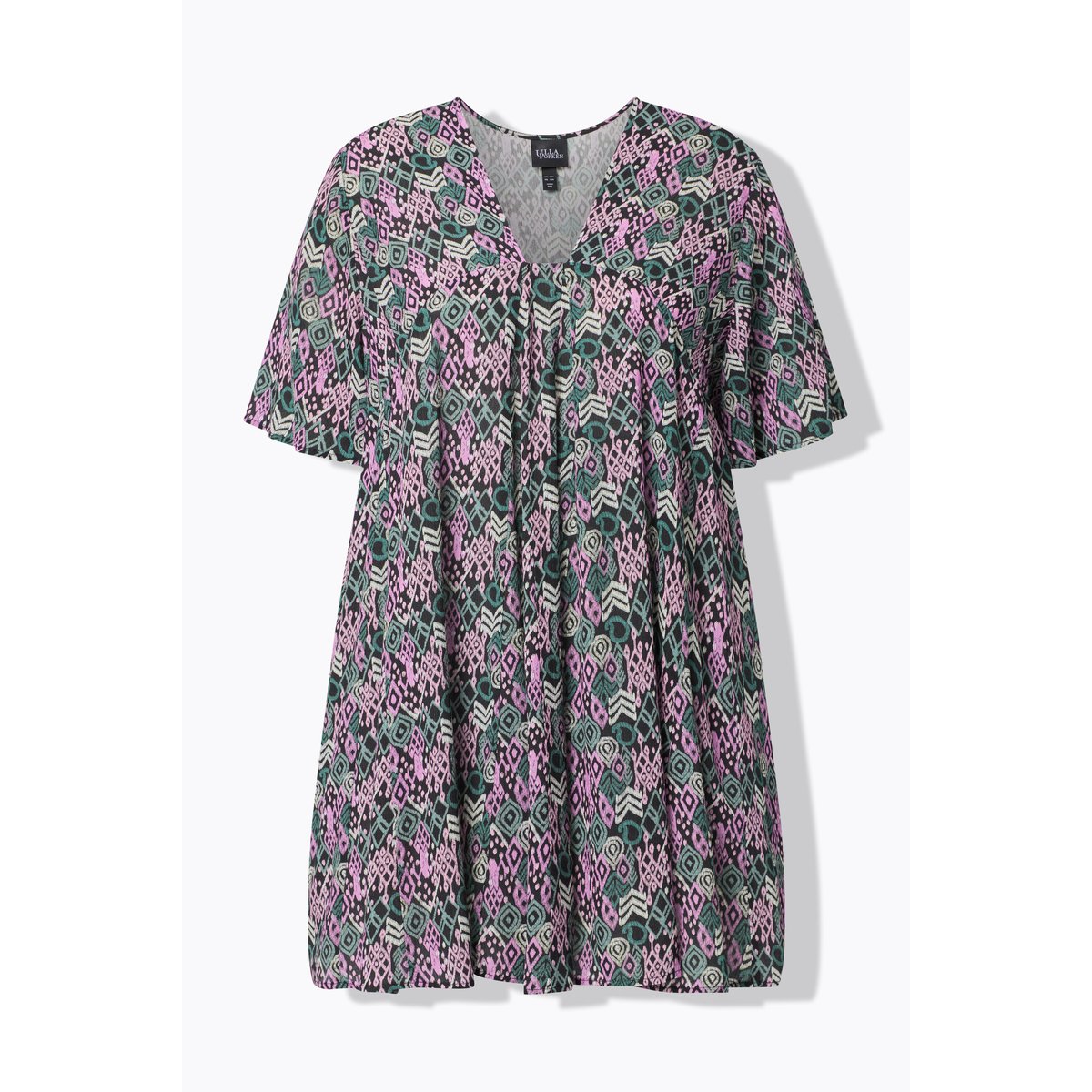 Blouse avec plis fantaisie noir, ULLA POPKEN