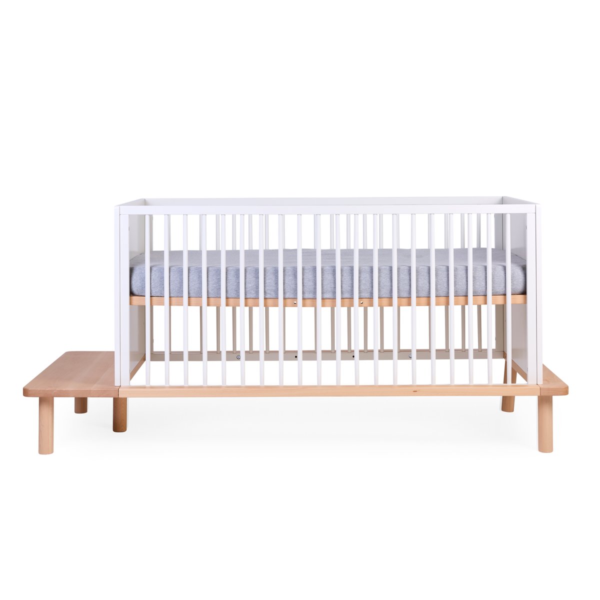 Lit bébé enfant évolutif 5 en 1 - 70x140cm naturel, CHILDHOME
