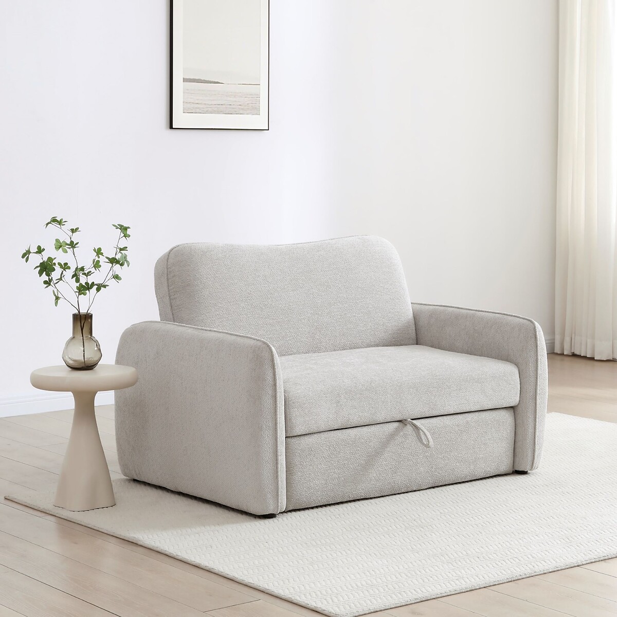 Piper Chenille Pop-Up Sofabed natural, SO'HOME