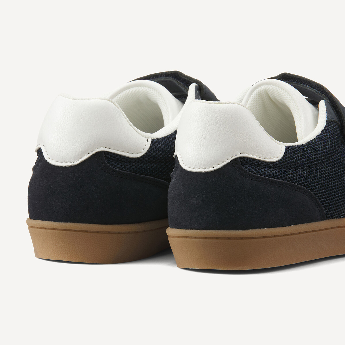Sneakers con patte a strappo blu marino, LA REDOUTE COLLECTIONS