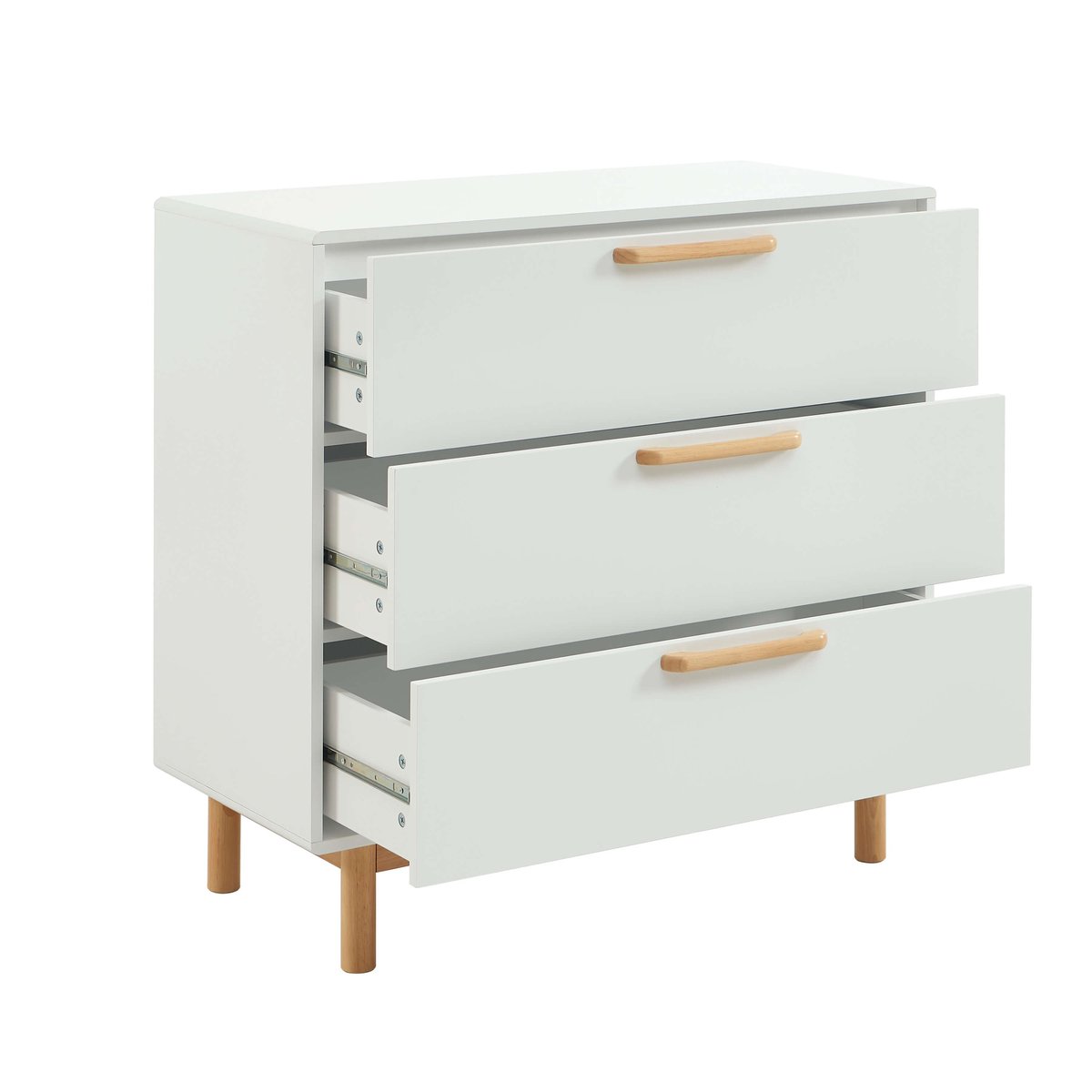Commode enfant 3 tiroirs ROME blanc, BAÏTA
