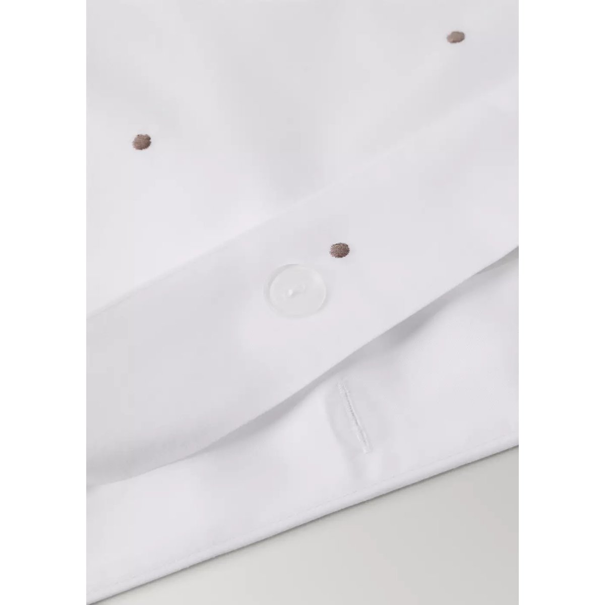 Housse de couette berceau percale de coton plumetis 100x120cm marron moyen, MANGO HOME