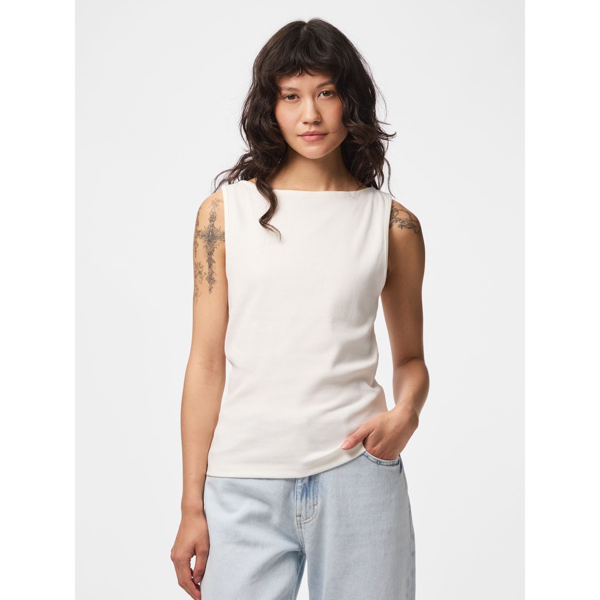 Top Sans Manches blanc - cloud dancer1, PIECES