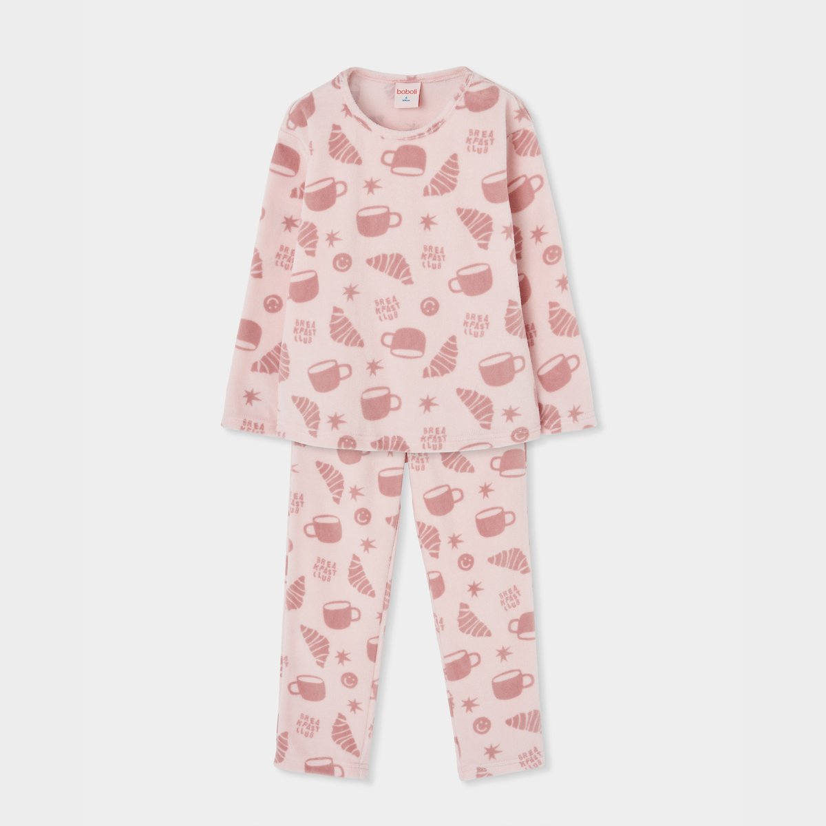 Pyjama en molleton fille imprimé petit-déjeuner multicolore, BOBOLI