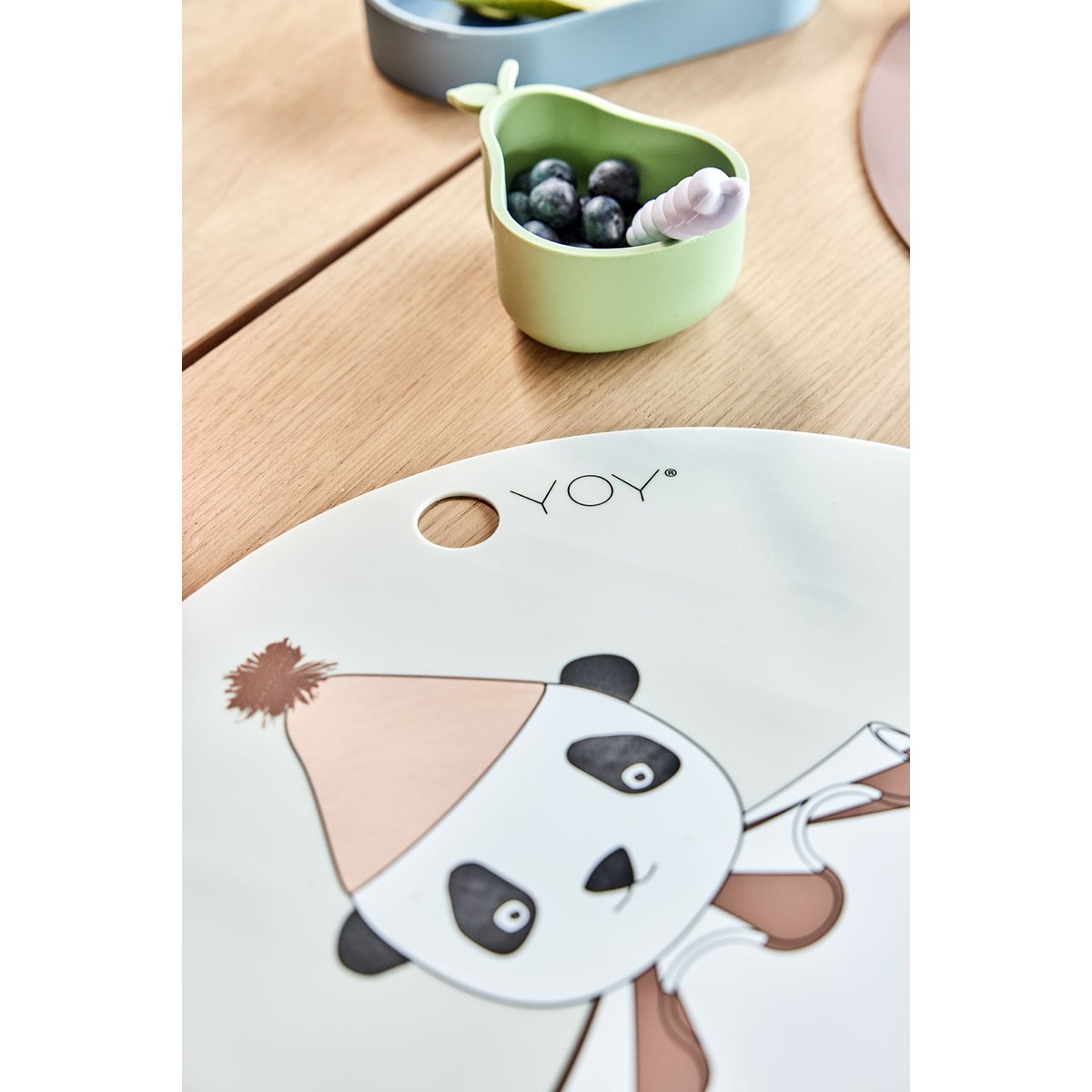Set de table en silicone à thème animalier MINI blanc, OYOY LIVING DESIGN