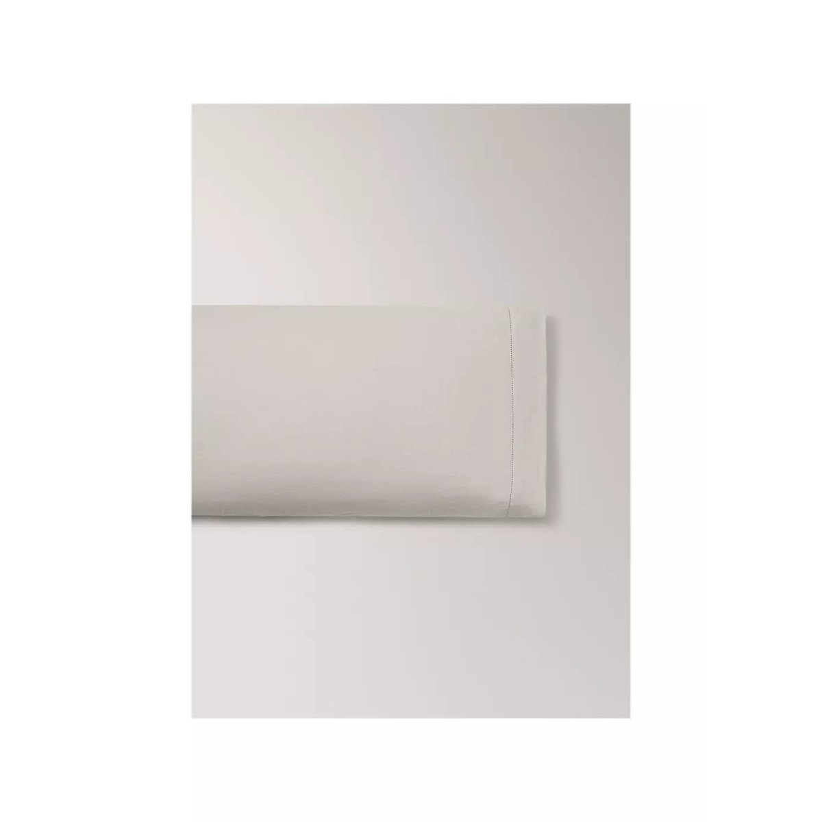 Taie d'oreiller lin lavé ajouré 45x110 cm marron moyen, MANGO HOME