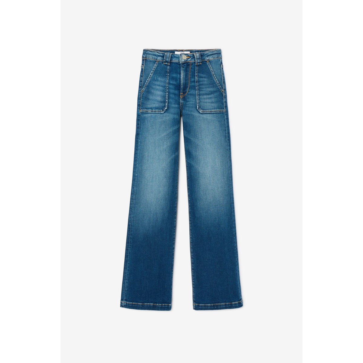 Jeans flare, longueur 34 blue, LE TEMPS DES CERISES