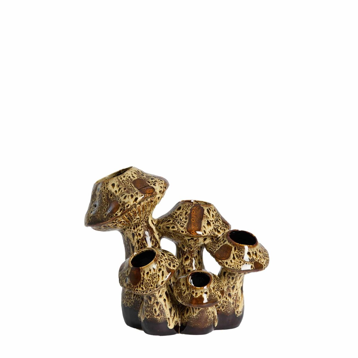 Vase Céramique MUSHROOM marron foncé, LIGHT & LIVING