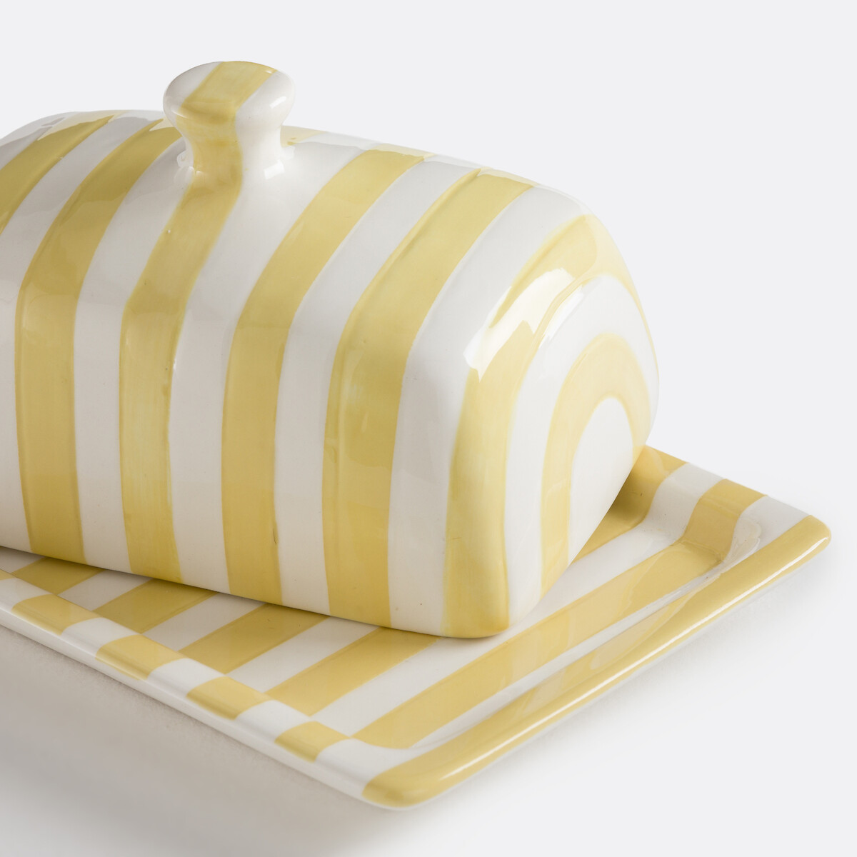 Darcy Dolomite Butter Dish yellow, LA REDOUTE INTERIEURS