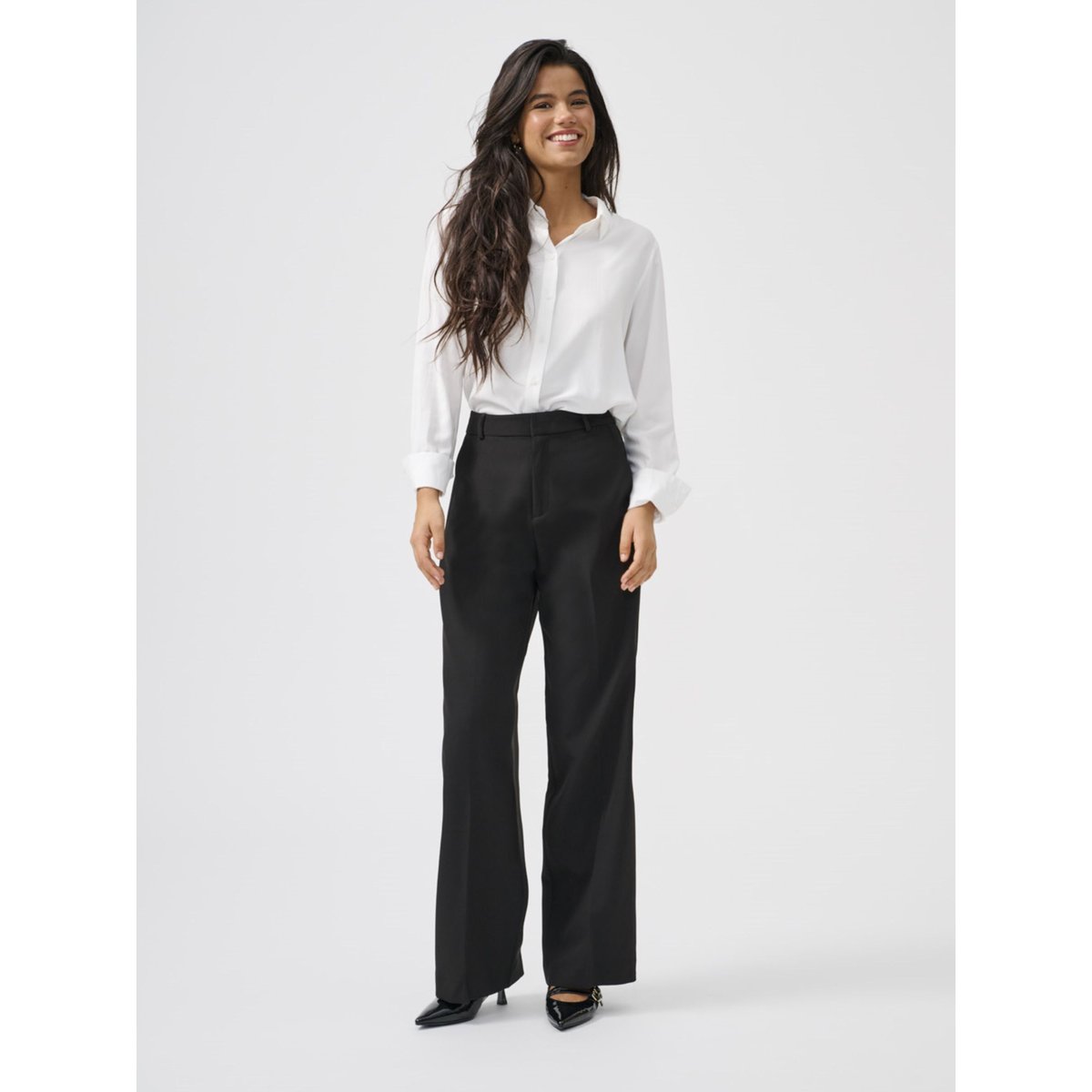 Pantalon À Jambe Large black 1, ONLY