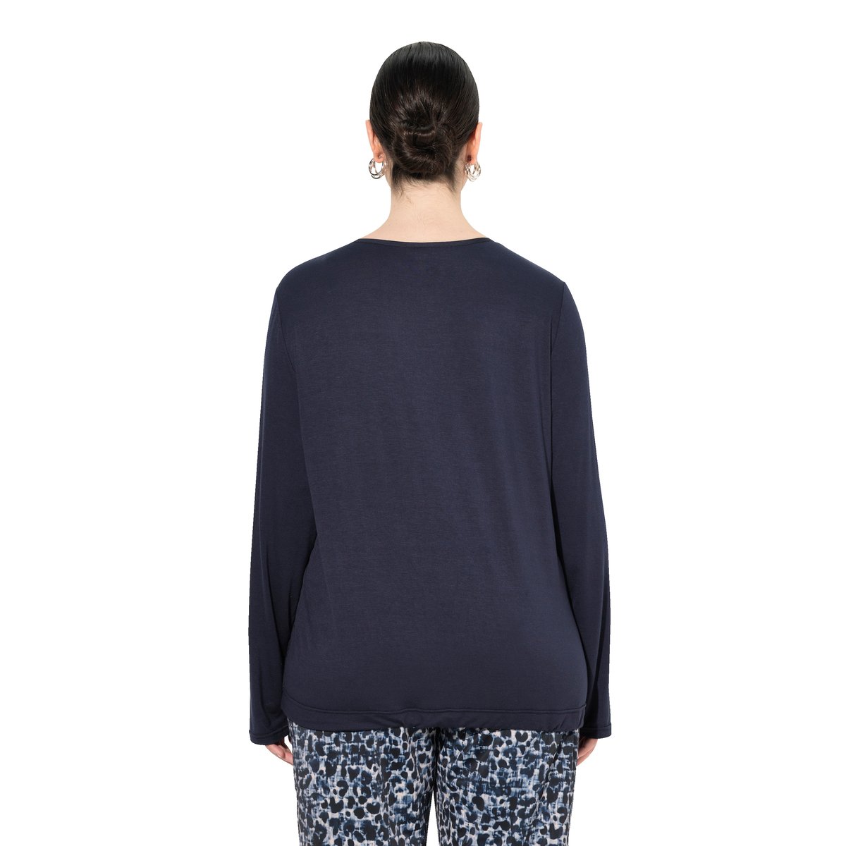Blouse avec pierres fantaisie marine, ULLA POPKEN