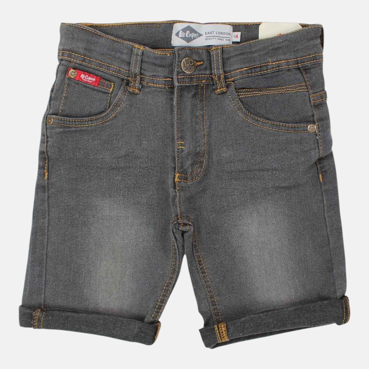 Bermuda en jean délavé, coupe droite ROADTRIP gris délavé, LEE COOPER