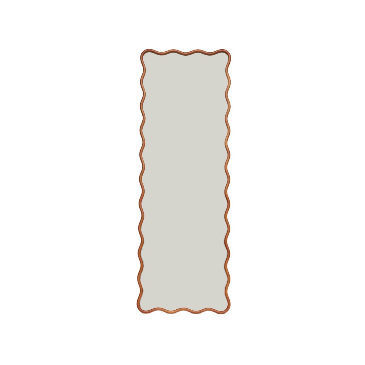 Miroir sur pied organique bois d'hévéa pied en acier 172cm CAULINE noyer, SWEEEK