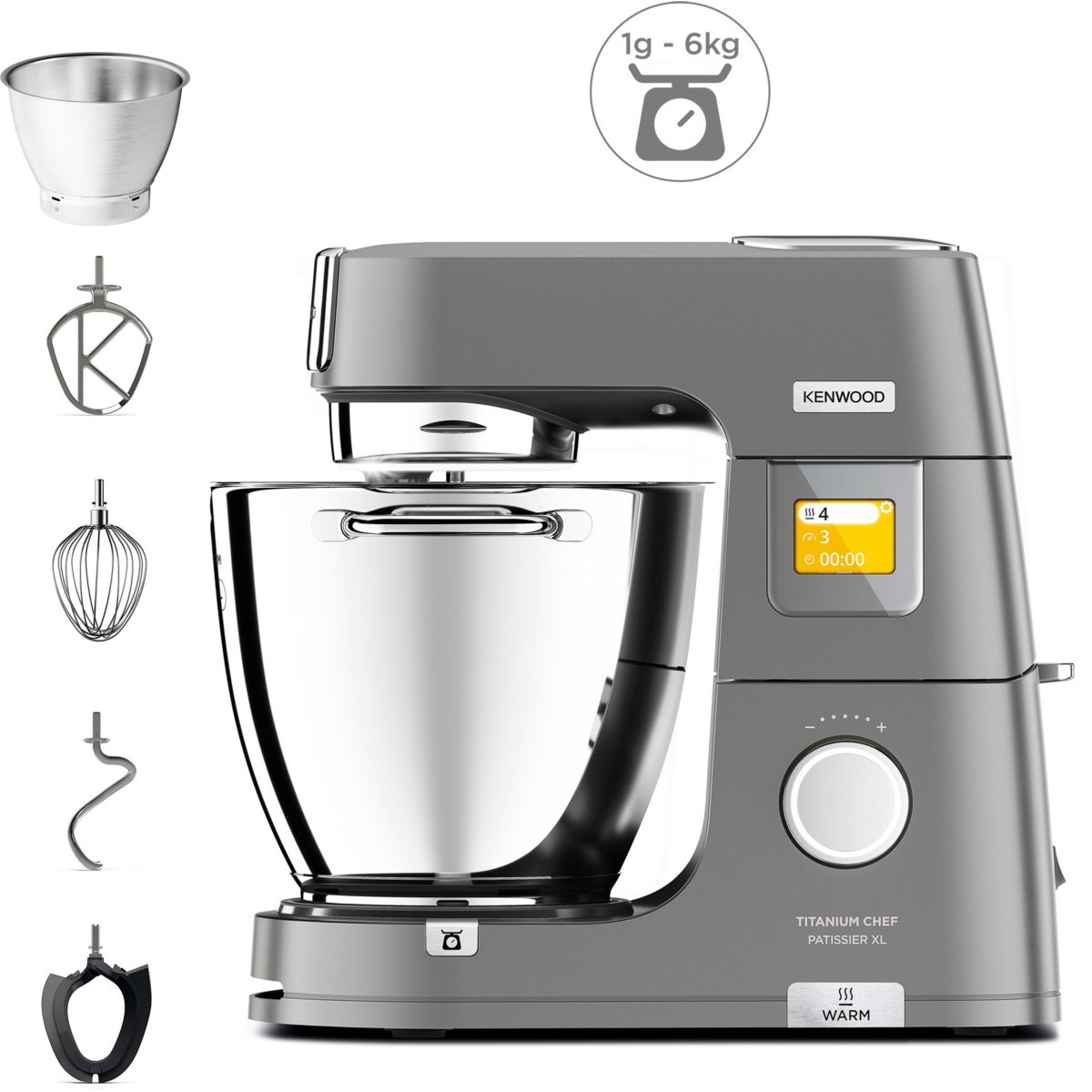 Robot pâtissier KWL90.009SI Titanium Chef Patissier XL gris, KENWOOD