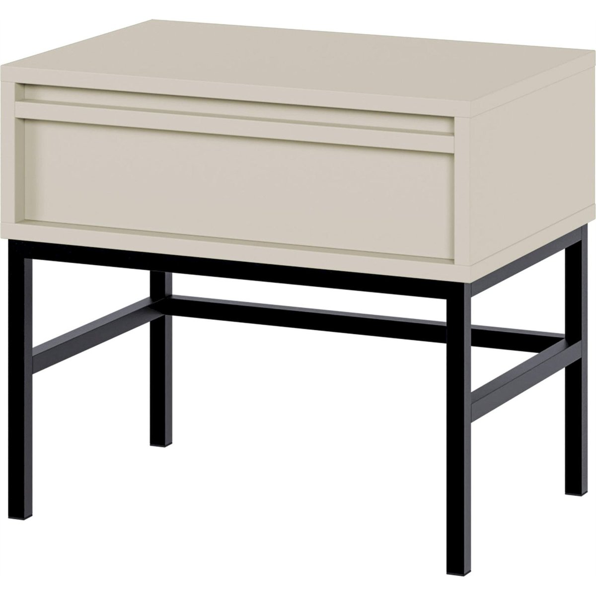 Table de chevet avec tiroir collection EVO gris beige cachemire, RECOLLECTION