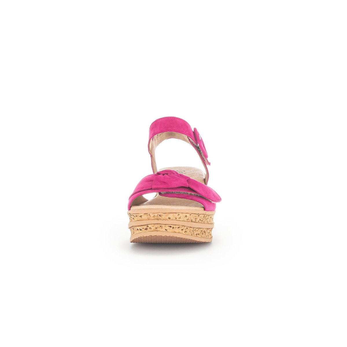 Sandales en cuir velours à talon compensé pink, GABOR