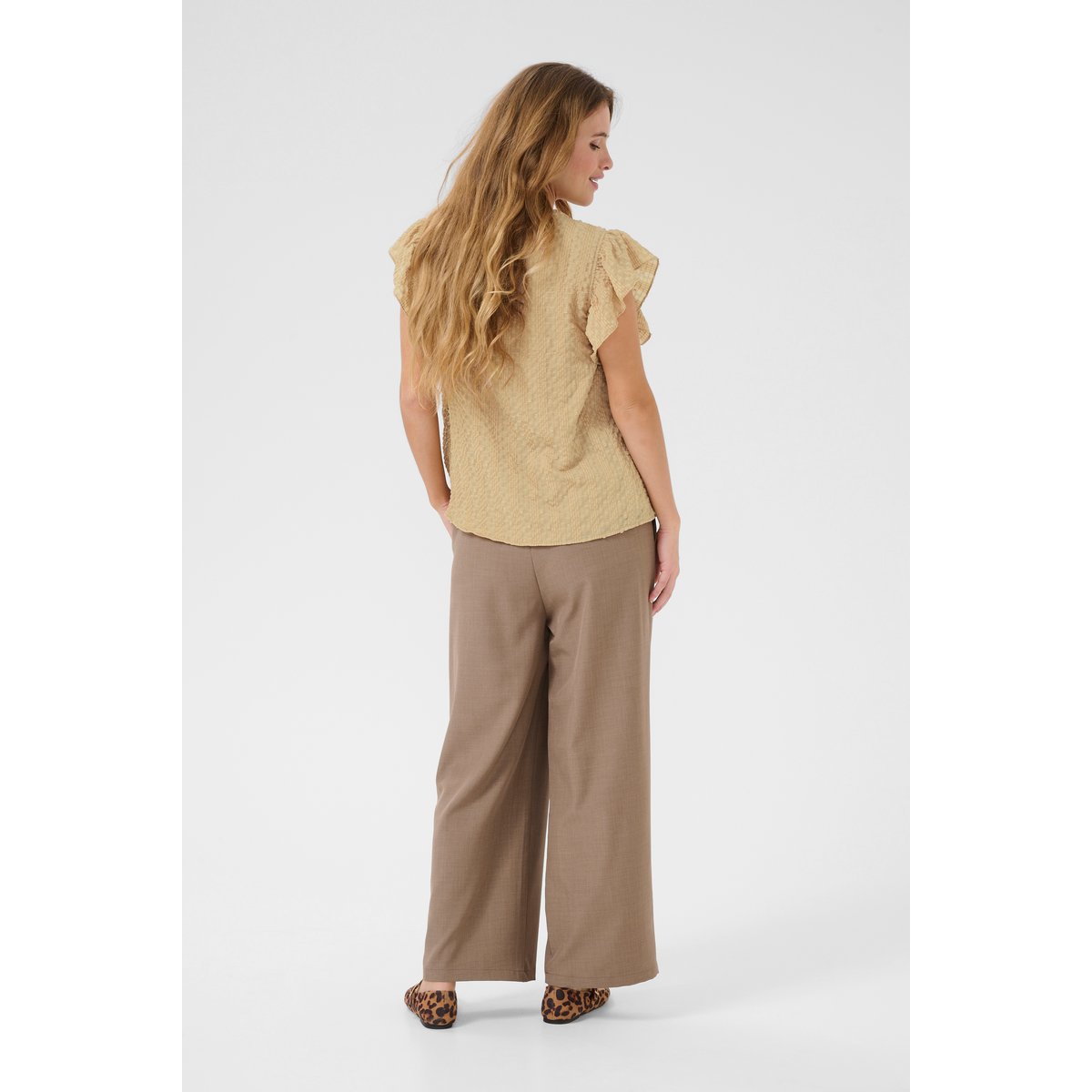 Blouse à manches courtes beige dune, CULTURE